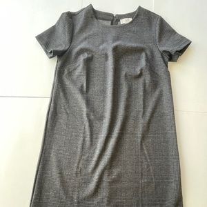 Loft Outlet black and gray plaid sheath dress, size small, like new